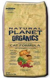 Photo of a bag of Natural Planet Organic dry cat food
