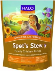 Photo of a bag of Halo Stew dry cat food