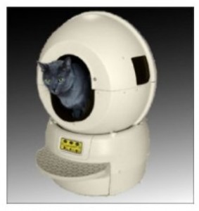 Litter Robot II with cat