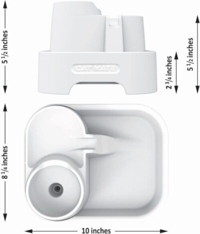 Graphic with Dimensions of Cat Mate Pet Fountain