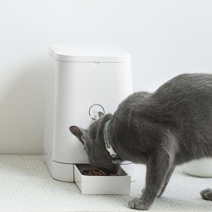 Cat eating from Petly feeder