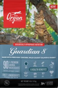 Photo of a bag of Orijen Guardian cat food